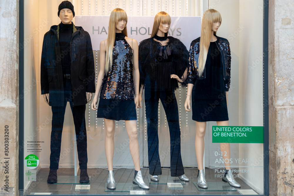 Benetton display window. United colors of Benetton fashion brand store Stock  Photo | Adobe Stock