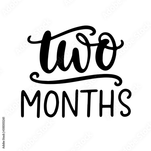 Two months baby shower. Newborn age marker