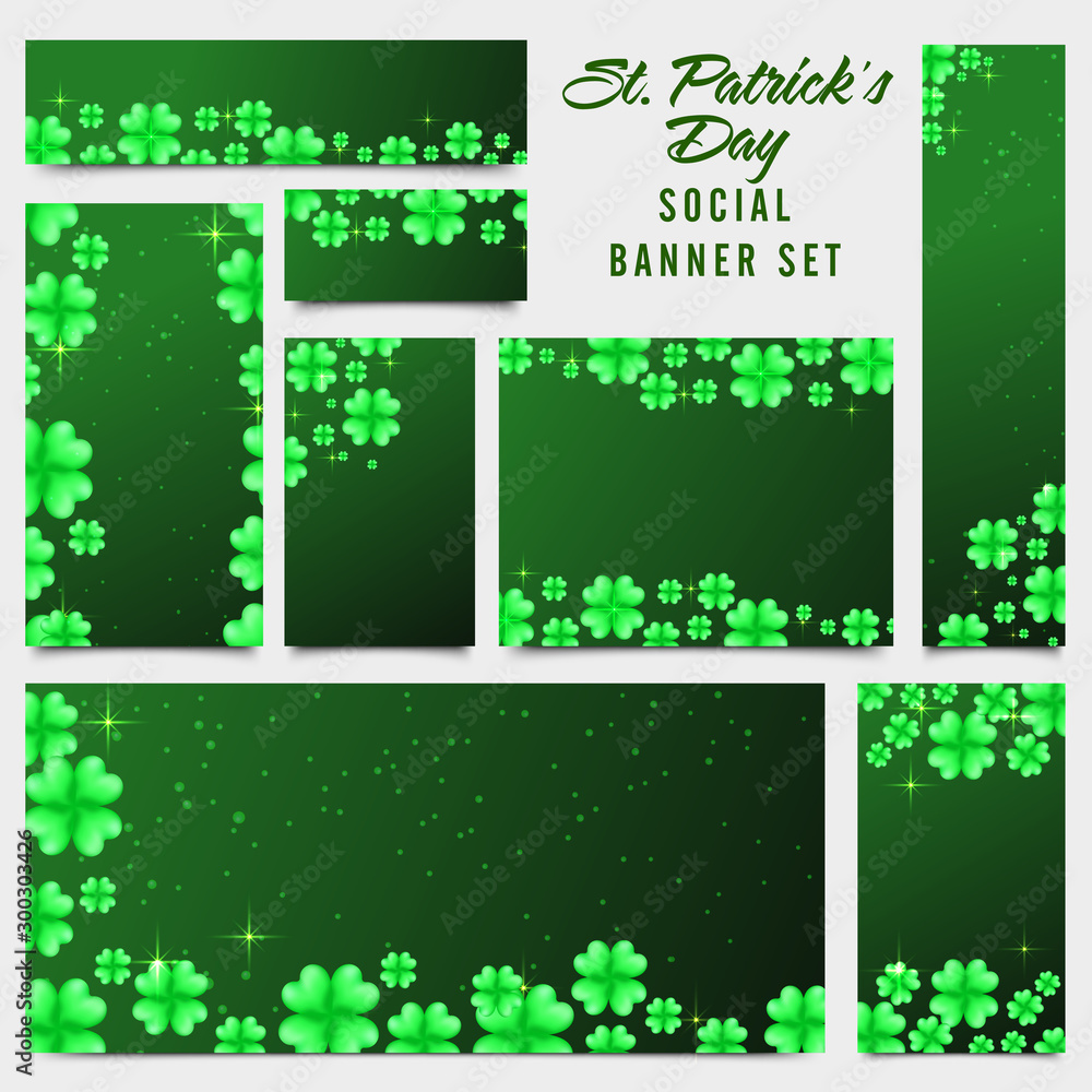 Social Media banners set for St. Patrick's Day celebration.