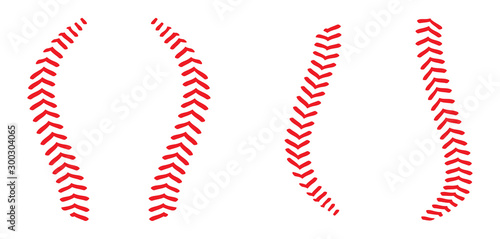 Baseball Laces (stitches) vector illustration