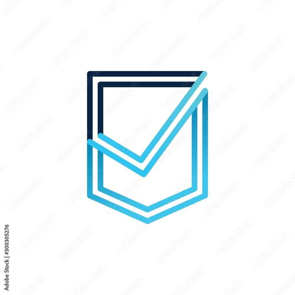 check shield logo vector icon illustration check shield logo vector icon illustration