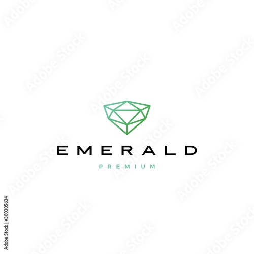emerald diamond logo vector icon illustration
