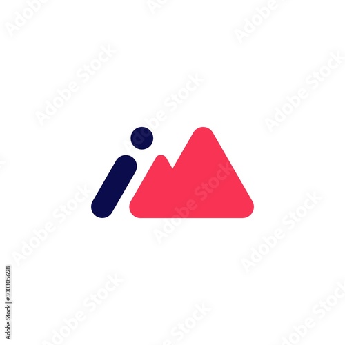 Fotografie im letter logo vector icon illustration