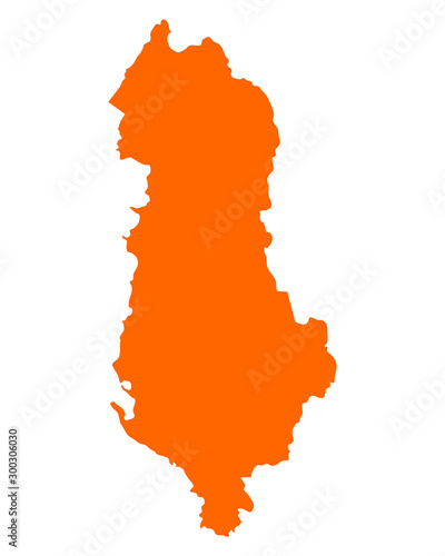 Karte von Albanien