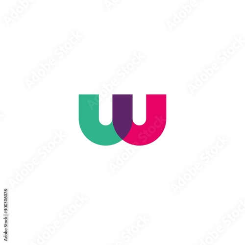 w letter double u logo vector icon illustration