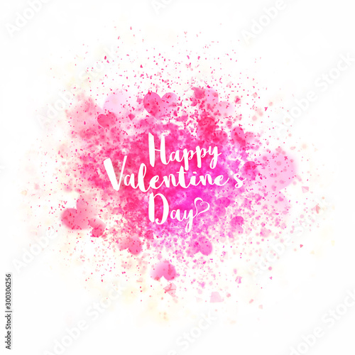 Valentine's Day Typographical Background.