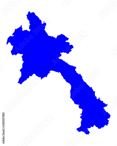 Karte von Laos
