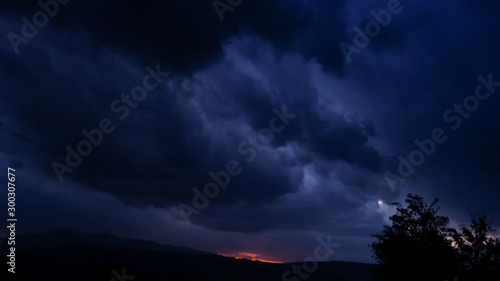 Storm clouds gathering at sunset, Winterston, Kwazulu Natal, South Africa