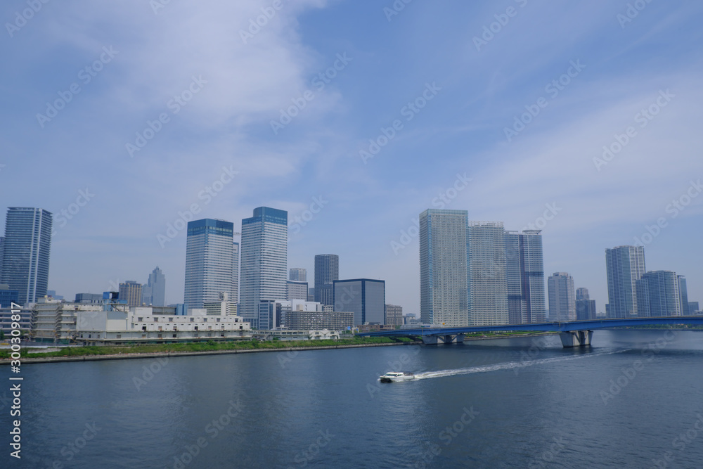 Naklejka premium 東京晴海昼の風景