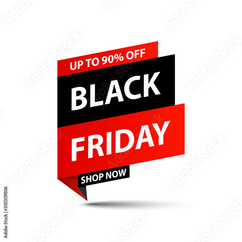 Black Friday Sale tag. Special offer, big sale, discount, best price, mega sale banner. Shop or online shopping. Sticker, badge, coupon, store. Vector Illustration.