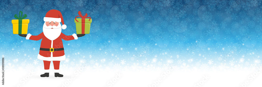 Santa Claus holding christmas gifts Santa Claus holding christmas gifts