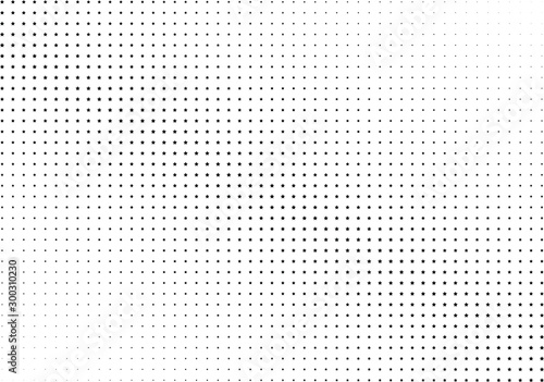 Abstract halftone dotted background. Monochrome futuristic grunge pattern, stars. Vector modern optical pop art texture for posters, site, postcard, cover, labels, vintage sticker, mock-up layout.