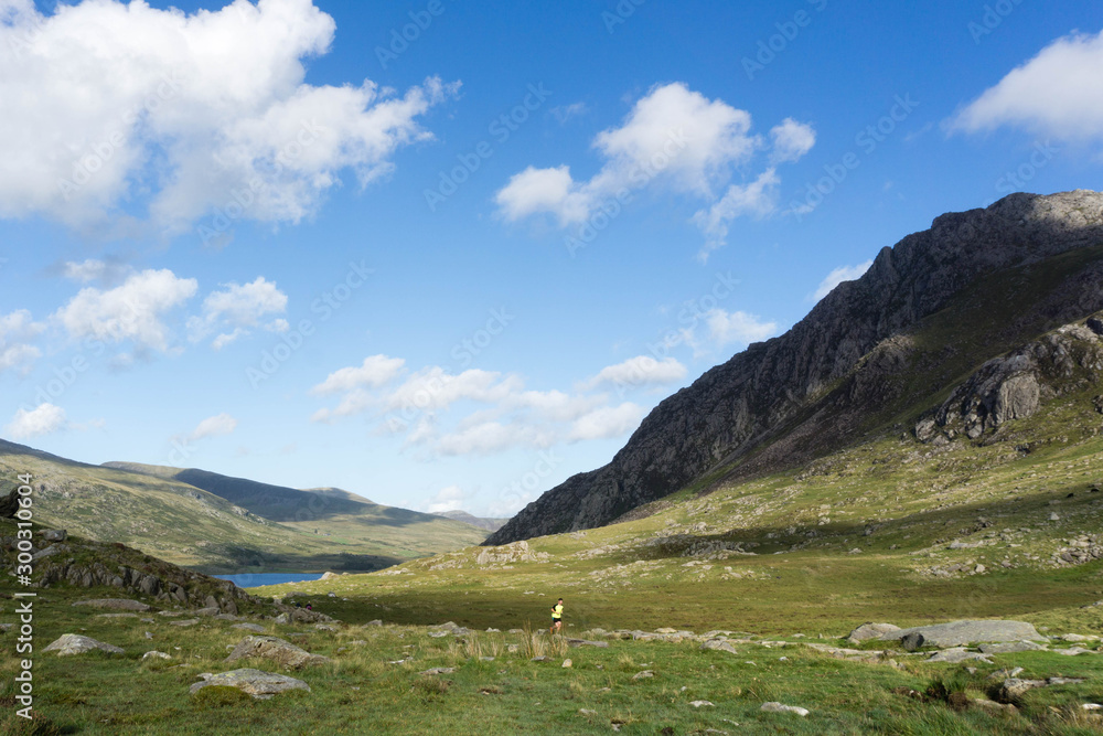 Jogger in Mountains Wales 