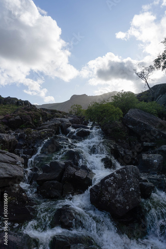 Waterfall in Mountains Wales 