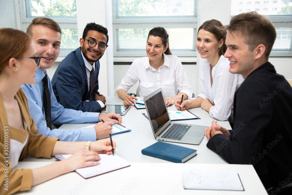 International business team discuss a new project International business team discuss a new project