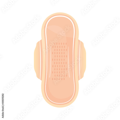 Modern vector illustration of feminine hygiene products. Pads. Menstrual protection. Women intimate items
