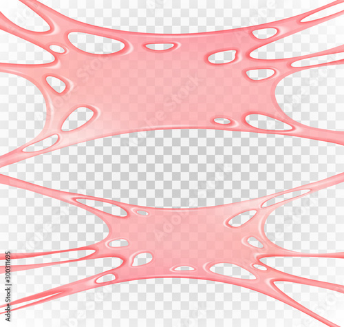 Pink sticky bubble gum signboard. Bubble gum banner