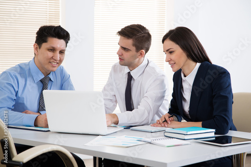 Wallpaper Mural Business people working together in the office Torontodigital.ca