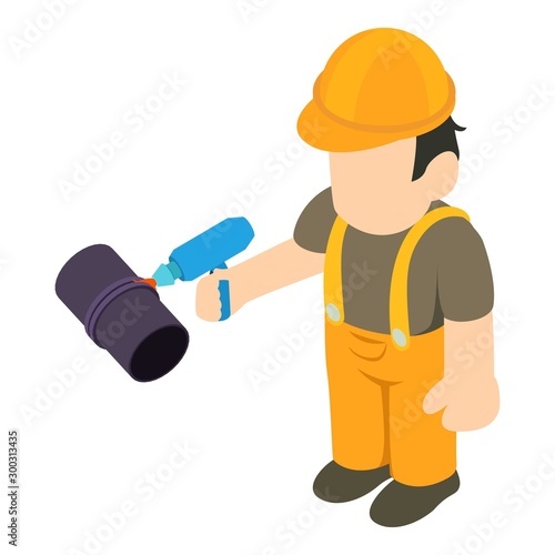 Repairer icon. Isometric illustration of repairer vector icon for web