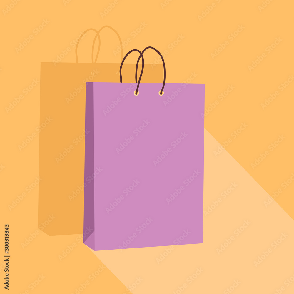 bright icon with a package for purchases for an online store on a colored background bright icon with a package for purchases for an online store on a colored background