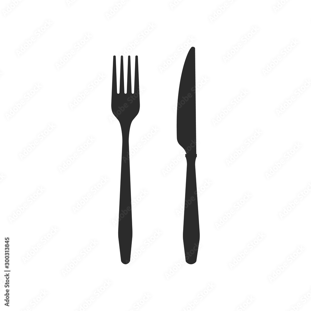 Cutlery. Knife fork black icons on a white background. Cutlery. Knife fork black icons on a white background.