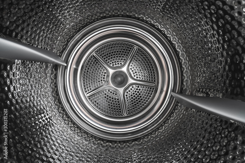 Quadro su tela Washing Dryer Machine inside view of a drum