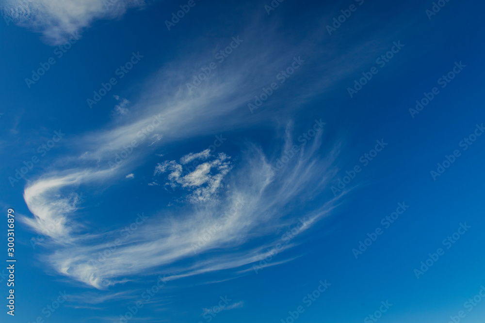 vivid blue sky white picturesque cloud natural background wallpaper poster nature scenic view in clear weather day time. copy space for text