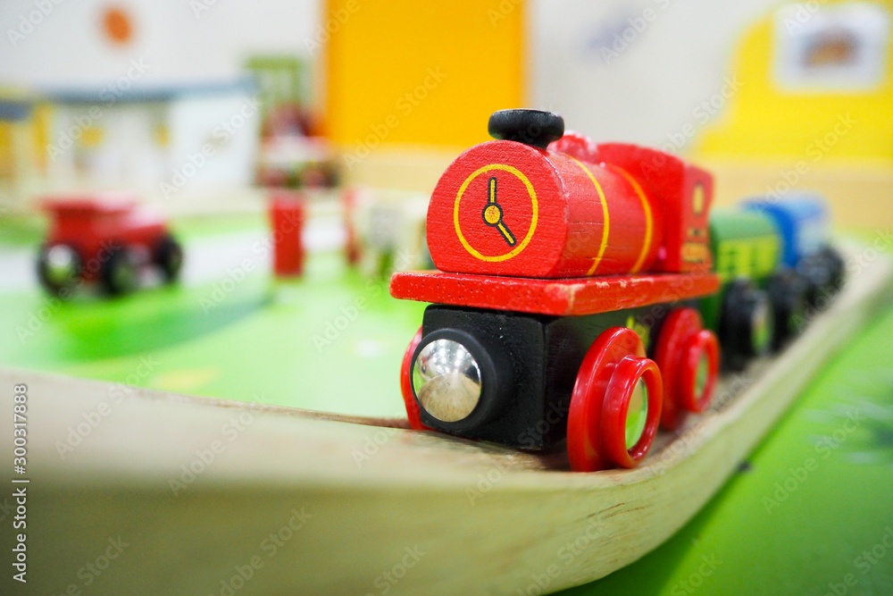 Fototapeta premium Wooden toy train