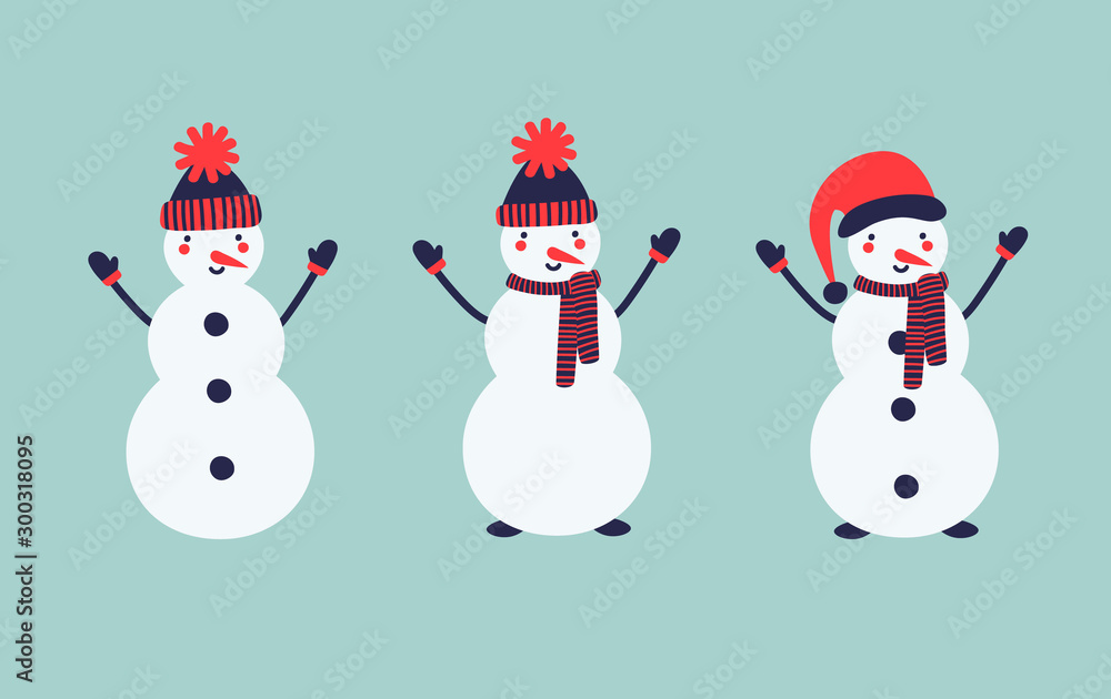 Snowman. Christmas symbol.