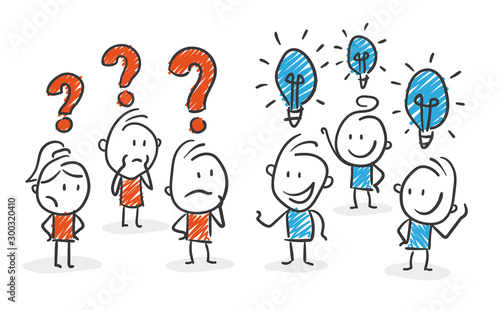 Stickman Blue: Question Mark, Lightbulb, Idea. (Nr. 188)	