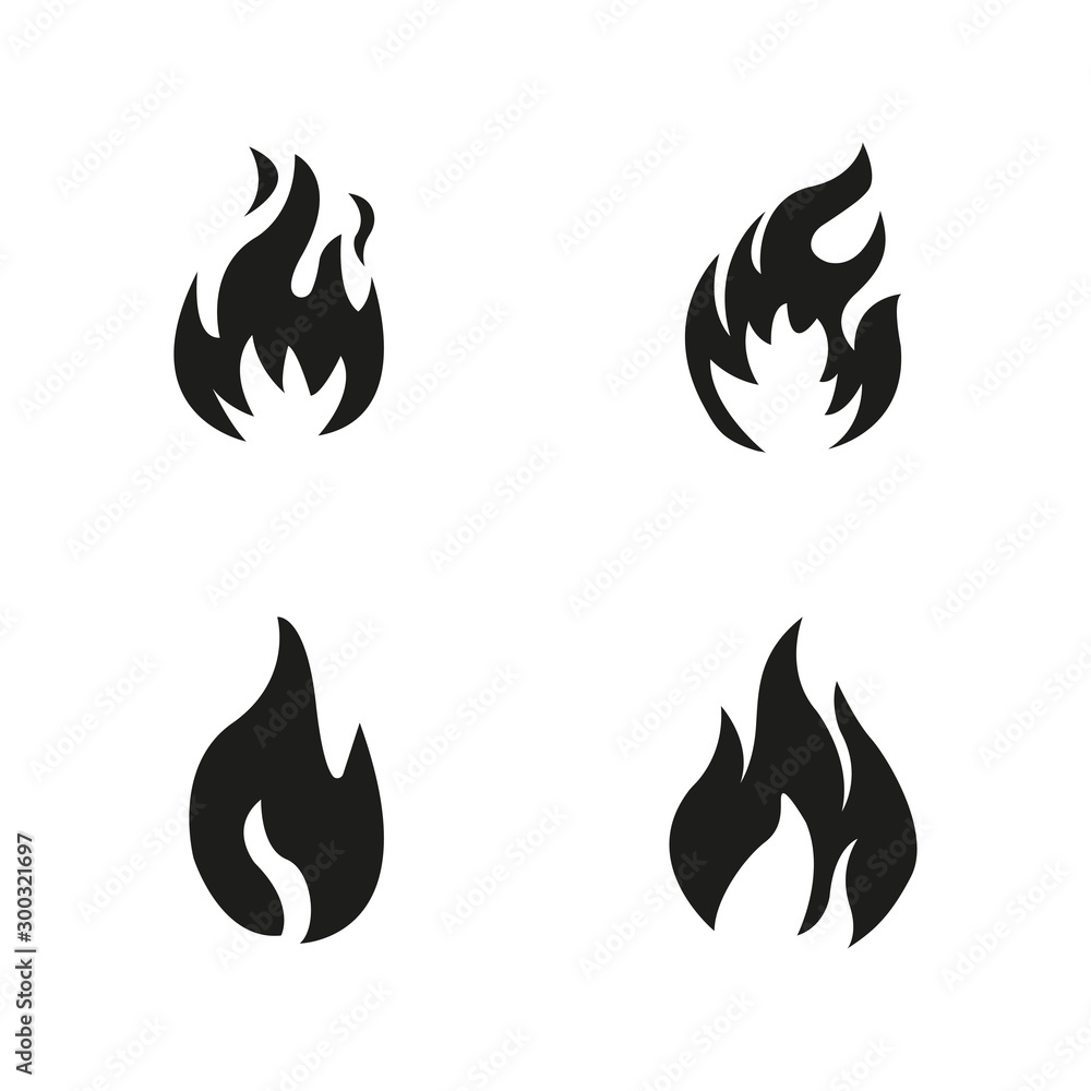 vector symbol fire flame icon on white background vector symbol fire flame icon on white background