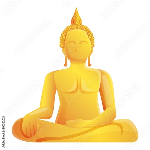 Wat Muang Buddha icon. Cartoon of Wat Muang Buddha vector icon for web design isolated on white background