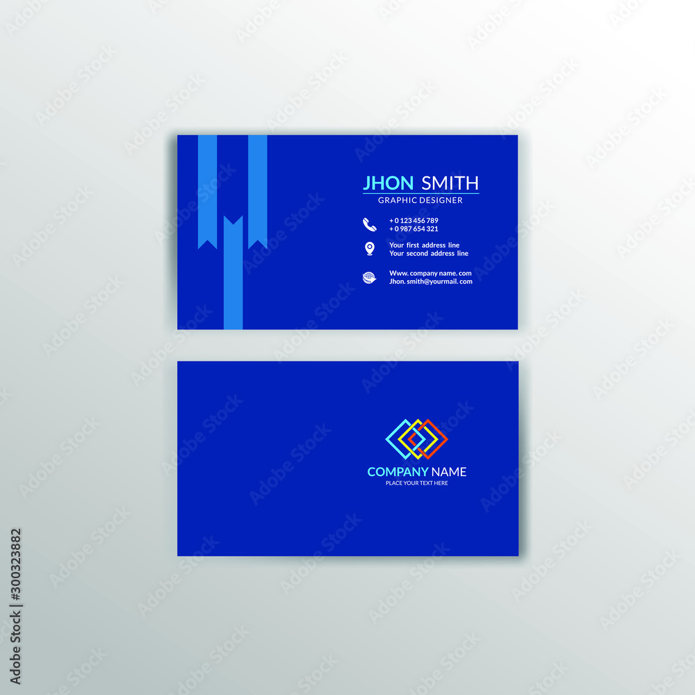 Plakat Creative and professional business card design. vector illustration