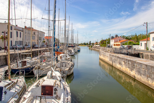 Marans, le port fluvial, centre-ville, Charente maritime, Poitou Charentes