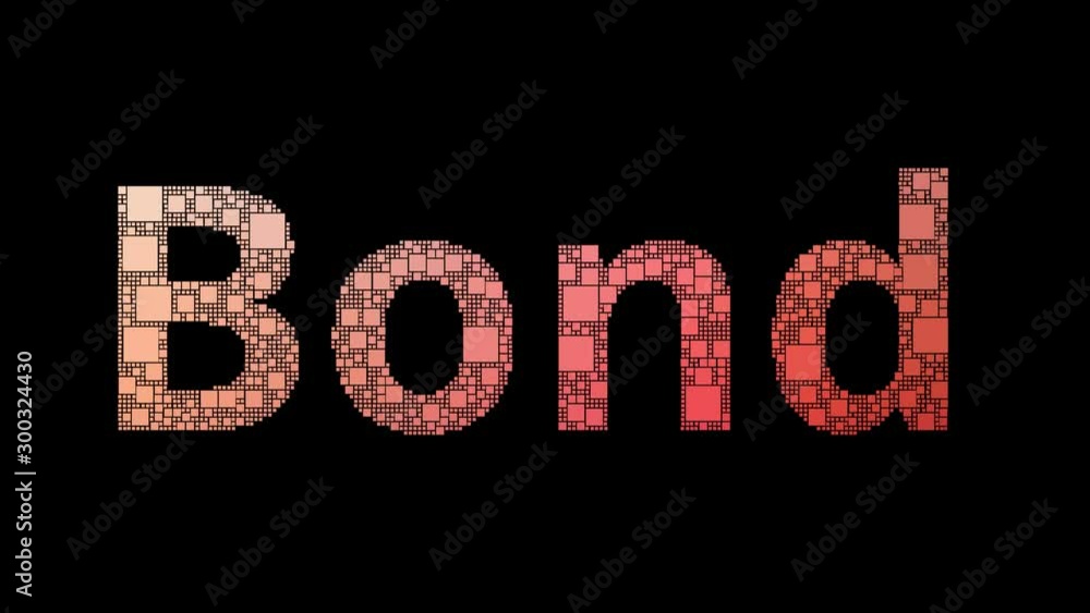 Premium Bond Pixelated Text Changing Looping Boxes With Glitch Effect Premium Bond Pixelated Text Changing Looping Boxes With Glitch Effect