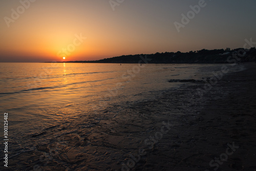 coucher de soleil sur la mer    Pornic