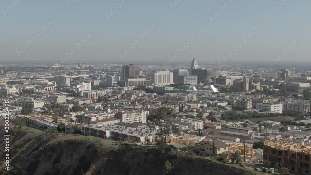Los Angeles Downtown Civic Center Aerial Shot Rotate Right Los Angeles Downtown Civic Center Aerial Shot Rotate Right