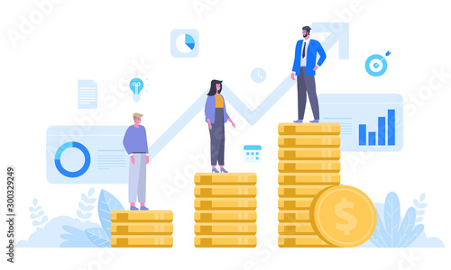 Economic system income class vector illustration