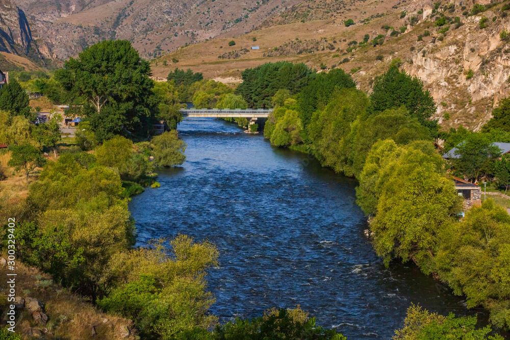 Kura river landscape near Vardzia landmark of Samtskhe Javakheti region Georgia eastern Europe