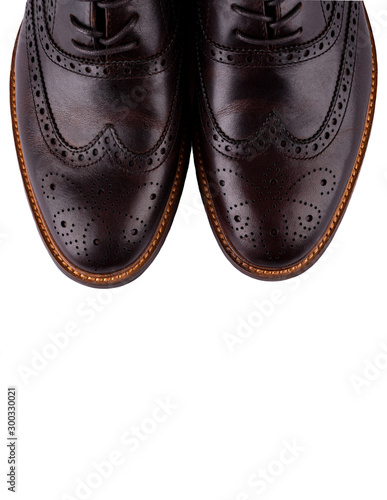 Picture of brown leather shoes 