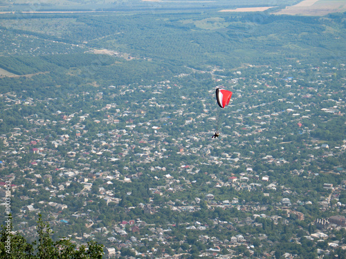 Landscape Paraglider Mountains Paragliding Fly. 