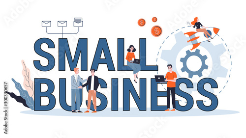 Vector illustration for concept of small business. Idea of growth