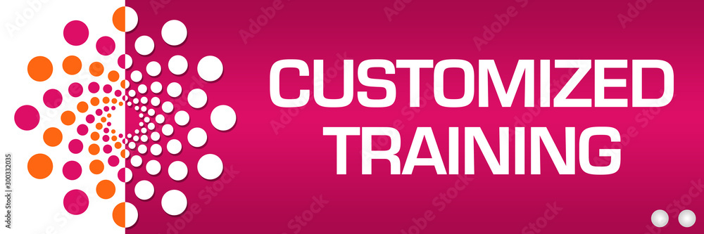 Customized Training Pink Orange Dots Circular Left Text Customized Training Pink Orange Dots Circular Left Text