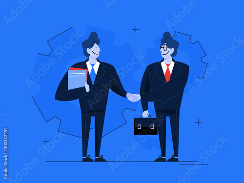 Contract concept. Official agreement, idea of partnership