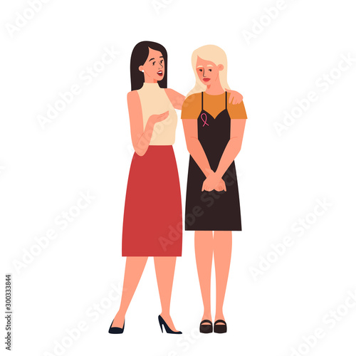Female get consultated about a breast cancer.