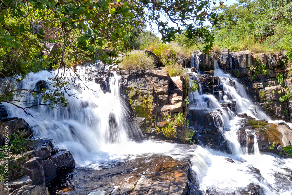 Obraz premium Waterfall with slow exposure to show the fast moving water in a softer way