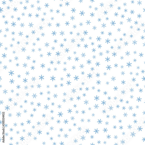 Seamless pattern with snowflakes. Christmas seamless pattern. Vector Illustration