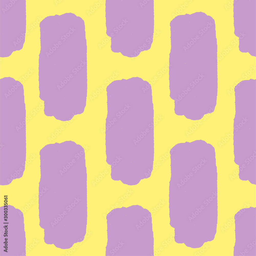 Abstract irregular striped block motif. Vector illustration. Background with minimalistic elements. Striped texture seamless pattern. Grunge endless template. Purple and yellow colors. Fabric textile. Abstract irregular striped block motif. Vector illustration. Background with minimalistic elements. Striped texture seamless pattern. Grunge endless template. Purple and yellow colors. Fabric textile.