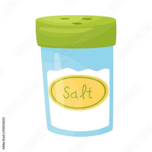 Transparent salt shaker. Vector illustration on a white background.