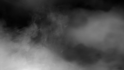 nature fog on black background